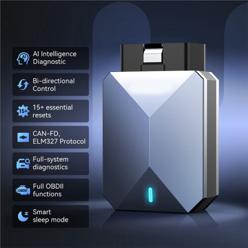 BT200 MAX AI Diagnostic Tools with Cable for ELM327 Prototol Full System OBD2 Scanner 15 Resets  Free Update