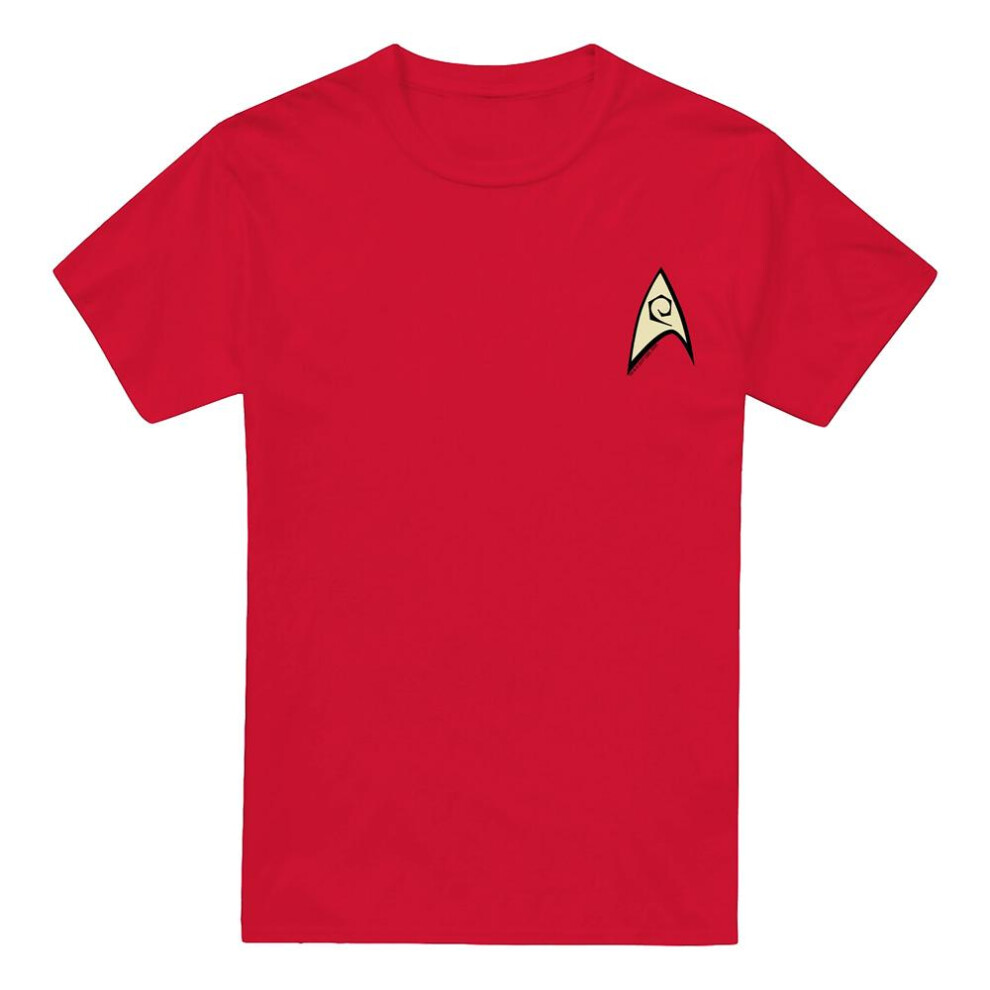 Star Trek (S, ) Mens Engineering Uniform T-Shirt Red