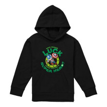 (9-11 Years, Black) Captain America Childrens/Kids Lucky Super Hero Pull Over St Patricks Day Hoodie