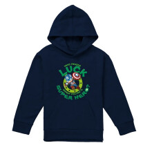 (7-8 Years, Navy) Captain America Childrens/Kids Lucky Super Hero Pull Over St Patricks Day Hoodie