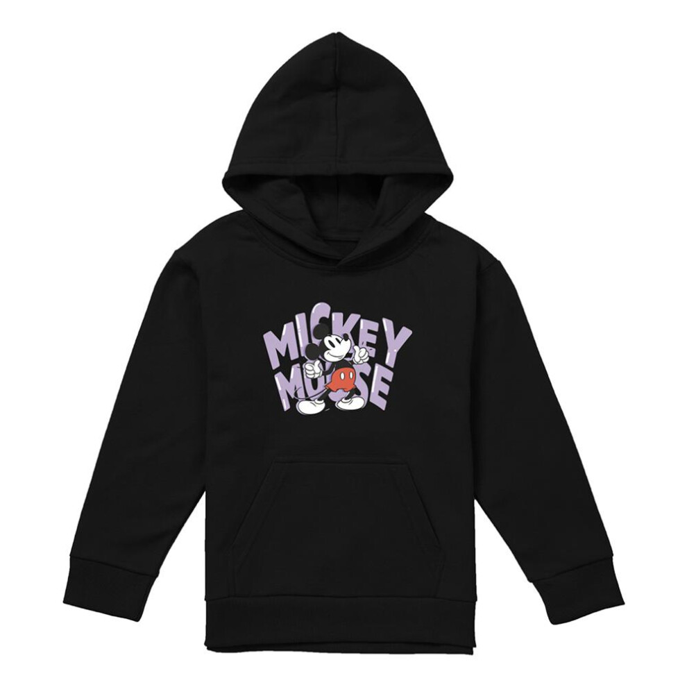 Disney (9-11 Years, Black) Childrens/Kids Mickey Mouse Bubble Pullover Hoodie
