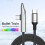 Rapid 240W Fast Charging Cable 90 Degree Bend Wide Compatibility For Multiple Electronics Alloy Cord_M 5