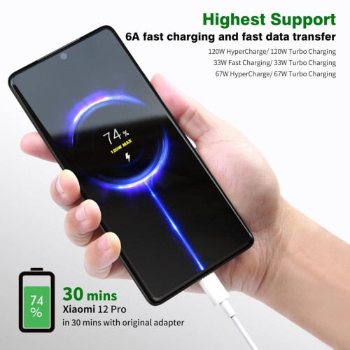 6A data cable typec suitable for Huawei data cable VIVOPPO Xiaomi Honor Redmi mobile phone super fast charging_M 1