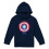 Captain America (12-13 Years, Navy) Captain America Childrens/Kids Drip Shield Pull Over Hoodie 1