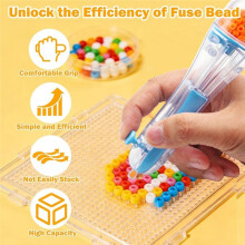4 PCS 2.6mm Fuse Beads Pen,  and  Pen Bead Dispenser for Holiday Home DIY Decor, Family Fun Project