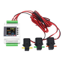 Tuya WiFi  Bi-Directional  Meter with 3CT Clamps over & Under Voltage Protector Circuit Breaker for Home Auto