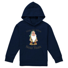 (7-8 Years, Navy) Snow White Childrens/Kids Wake Me When It's The New Year Sleepy Hoodie