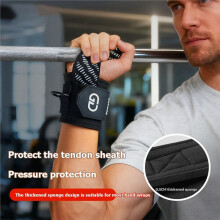 GOUNOD Correas de Muñeca para Levantamiento de Pesas, Bandas Agarre para Gimnasio, Bandas Antideslizantes Ajustables para Entrenamiento de Fuerza,
