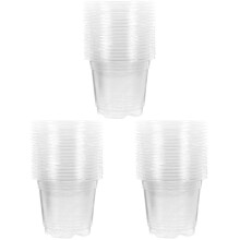 60Pièces Pots De Fleurs Extérieur En Pet Transparent Pour Jardinage