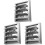 3Pièces Cache-Vent Extérieur Inox Argent Louver Protection Anti- 1