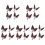 40Pcs Durable Cone Shape Abrasive Flap Wheels Dark Red Grinding Heads 1