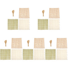 5Sets Assorted Bamboo Sushi Mats and Spoons Home Sushi Making Tools