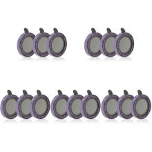 15Pcs Purple Camera Lens Protector Tempered Glass Ring Cover for Phone