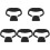 5Sets Black Vr Face Pad Set PU Sponge Ergonomic Light Blocking Cushion 1