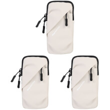 3Pcs Grey Running Phone Armbands Durable Cell Phone Arm Pouch Storage