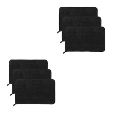 6Pcs Dark Grey Microfiber Detailing Towels for Car Wash and Drying