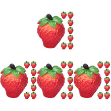 32St Miniatuur Resin Aardbei Simulatie Decoratie Rood Kunstfruit