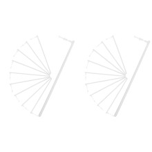 20St Praktische Wit PVC Windmolenstokken, Stevig Voor DIY En