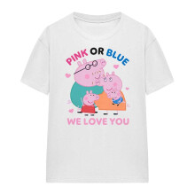 (XL, White) Peppa Pig Womens/Ladies Pink Or Blue We Love You Family T-Shirt
