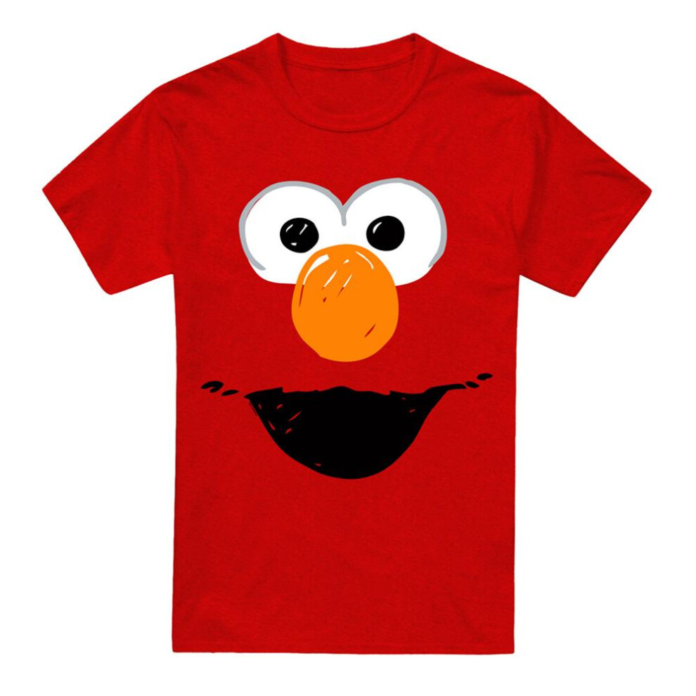 Sesame Street (3Xl, ) Unisex Adult Elmo Sketch Heather T-Shirt Red