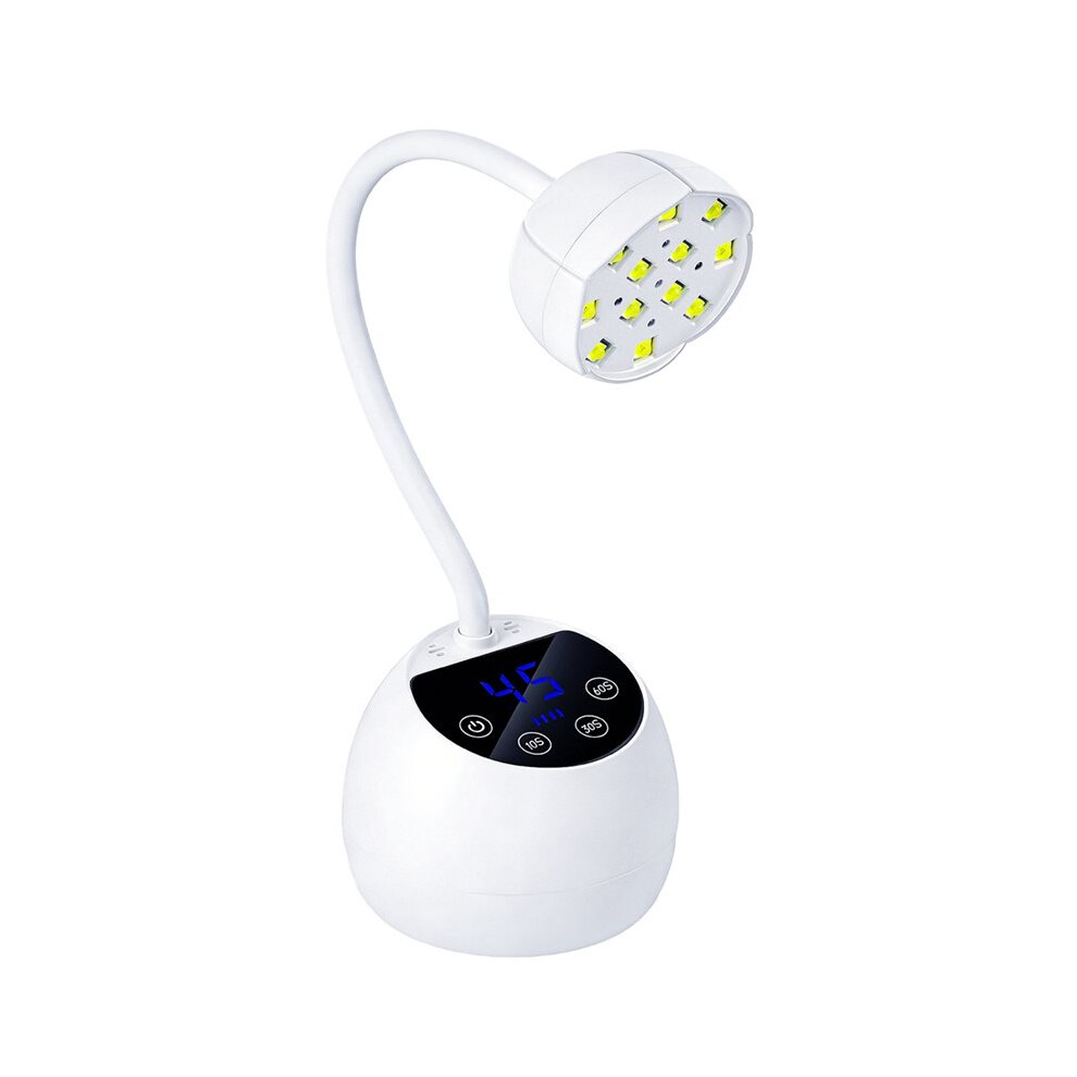 LED Nail Lamp, Flash Cure Lamp, USB Rechargeable Goosenecks with 3 Timers & Salon Home DIY