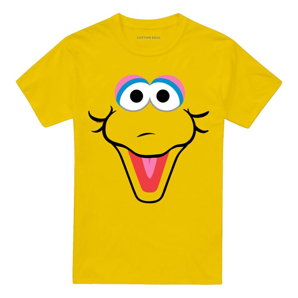 Sesame Street (Xl, Yellow) Unisex Adult Big Bird Eyes T-Shirt