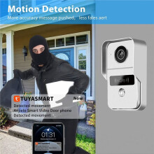 2 Wire Digital IP Video Intercom System 7In WIFI Monitor 1080P Doorphone Camera Video Doorbell Card Tuya Unlock,1 Kit