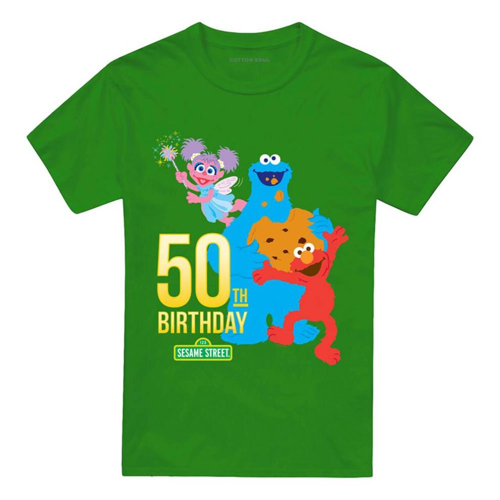 Sesame Street (S, Kelly ) Unisex Adult 50Th Birthday T-Shirt Green