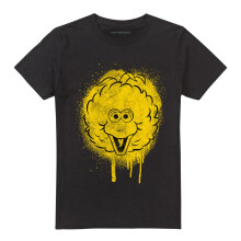 (4XL, Black) Sesame Street Unisex Adult Big Bird Spray T-Shirt