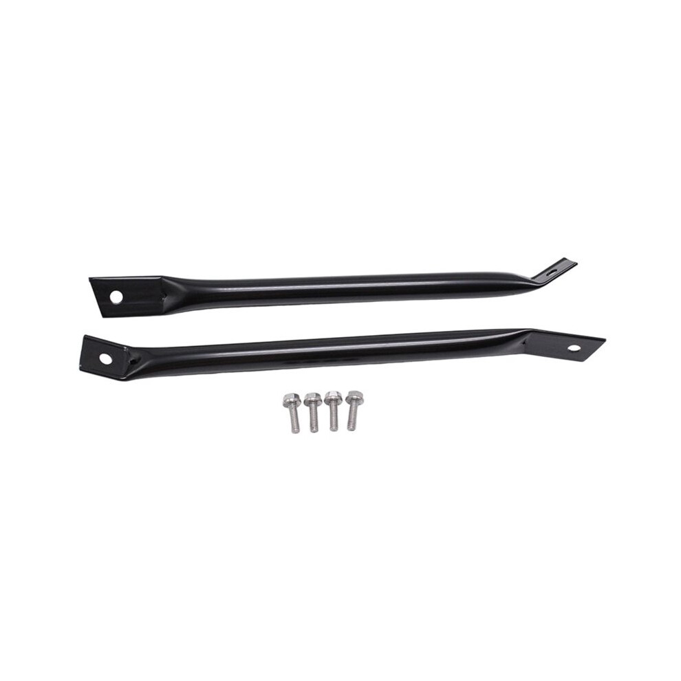 1Pair Radiator Support Bars W/ Bolts For Chevy Camaro Z28 1970-1981 Street Rod 17-3/4 Hood Radiator Bracket Black 6033588854264