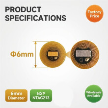 15Pcs NFC Tags Set 6mm Diameter Programmable RFID Stickers, Round Waterproof Flexible FPC NFC Labels for Devices