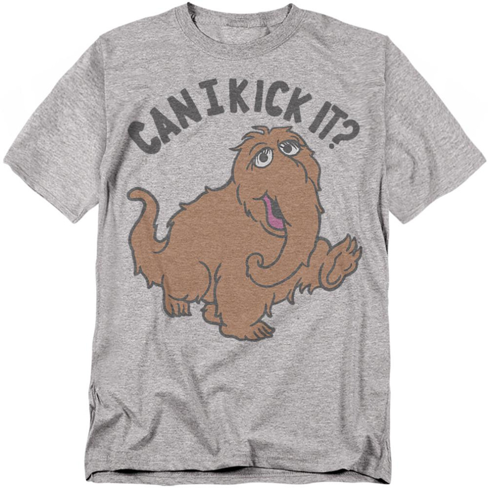 Sesame Street (Xl, Athletic Heather) Unisex Adult Can I Kick It? T-Shirt Multicoloured