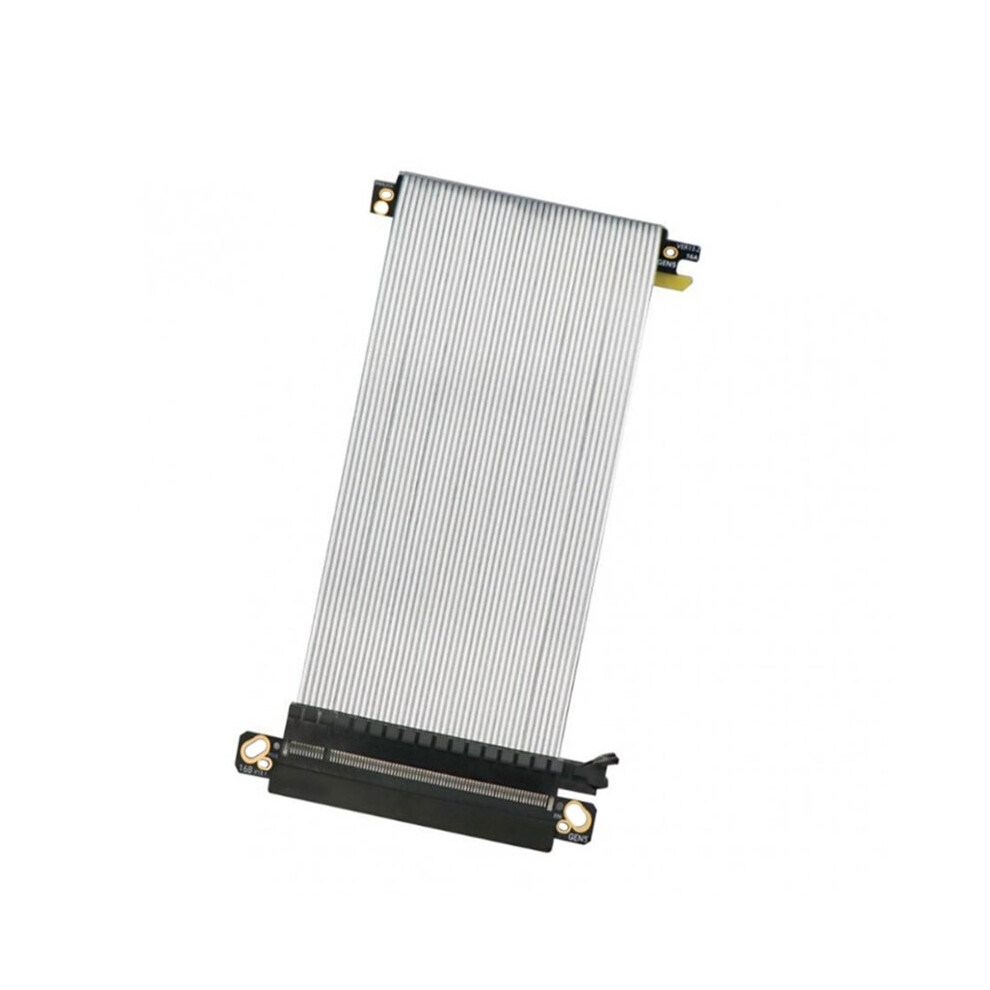 Pcie5.0 X16 Riser Cable Gpu Extension Wire Gen5 64Gb/S For Itx Chassis Case Rtx 5090/4090 Rx 7900 Xtx 18.5Cm Silver 6033600641469