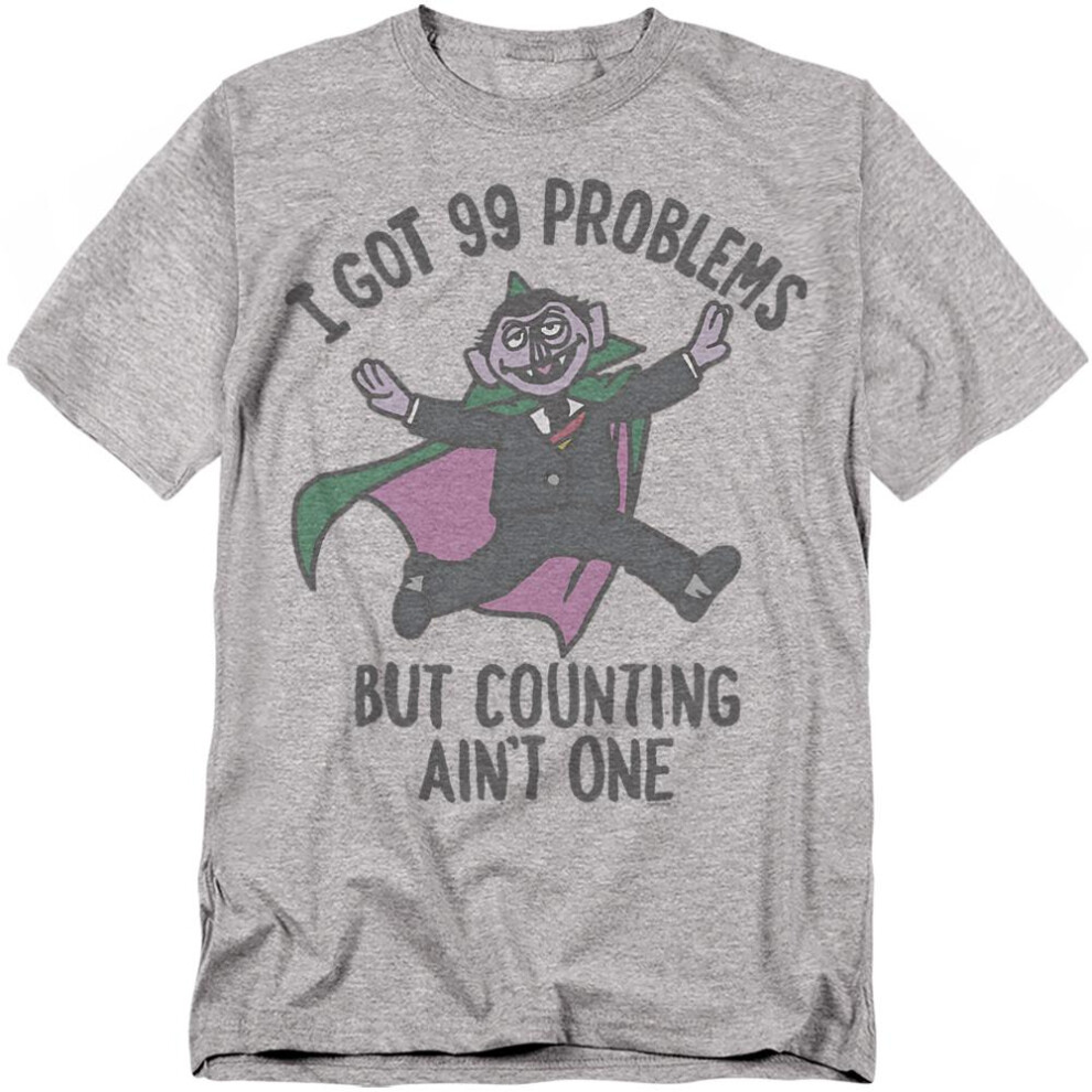 Sesame Street (3Xl, Athletic Heather) Unisex Adult I Got 99 Problems T-Shirt Multicoloured