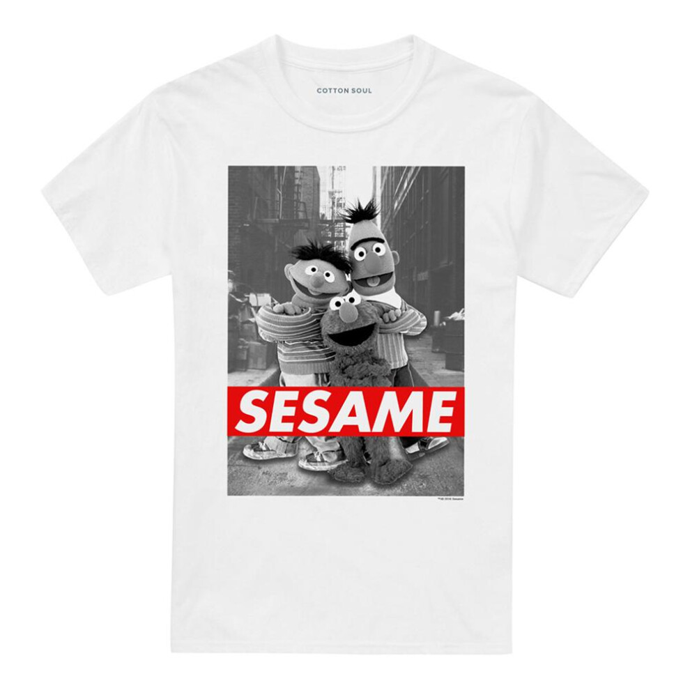 Sesame Street (5Xl, ) Unisex Adult Sesame T-Shirt White