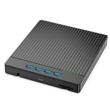 Lecteur/Graveur CD/DVD Externe avec 4 USB et 2 Emplacements pour Cartes TF/, Lecteur Optique Ultra-Mince