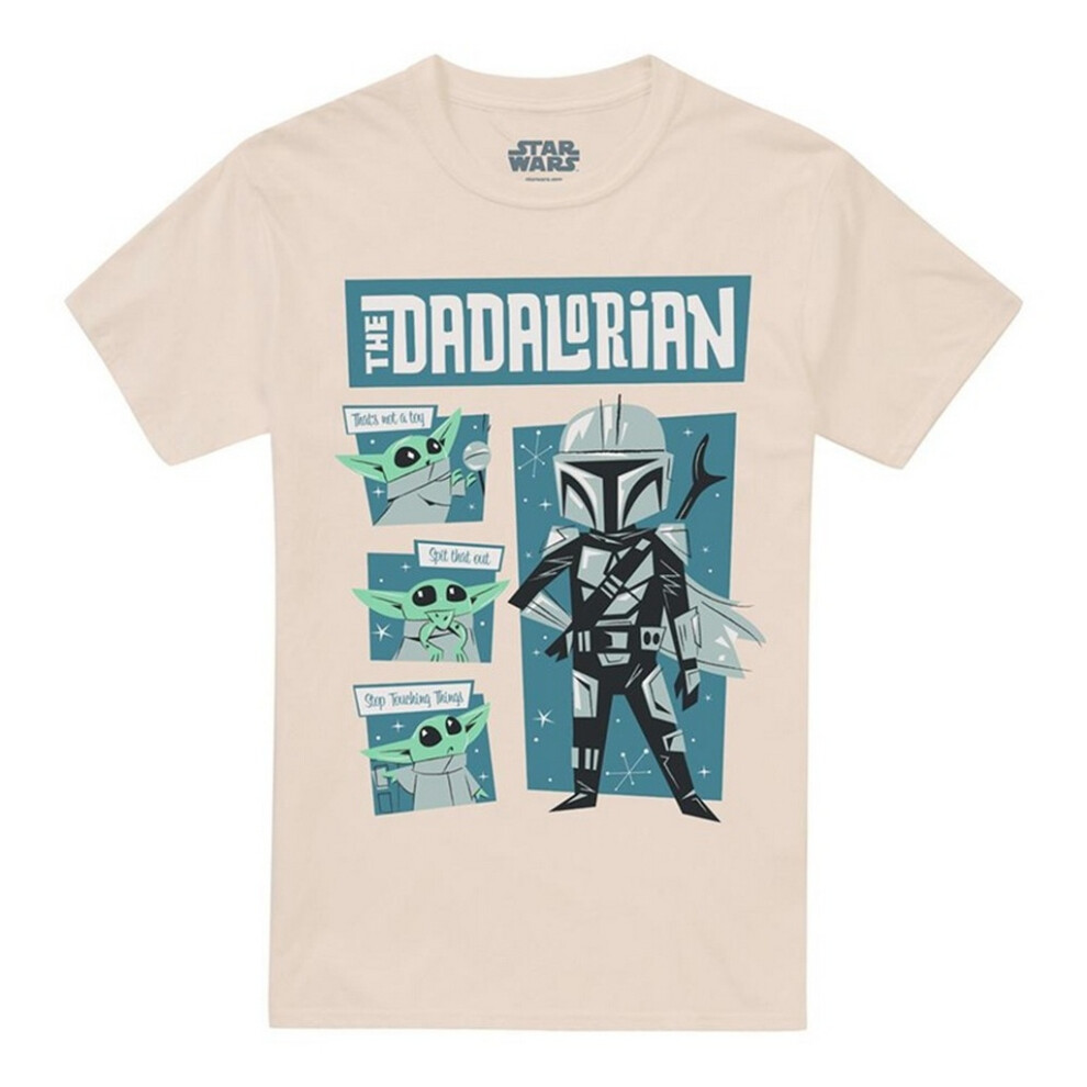 Star Wars (3Xl, Natural) Unisex Adult Father Dadalorian Grogu Retro T-Shirt Multicoloured
