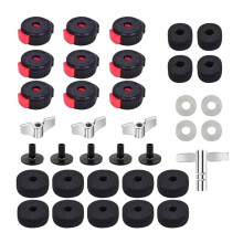 36 PCS Cymbal Replacement Accessories, Clutch Felts, Drum Cymbal  Pads Include Wing Nuts & Washers & Plastic Cymbals