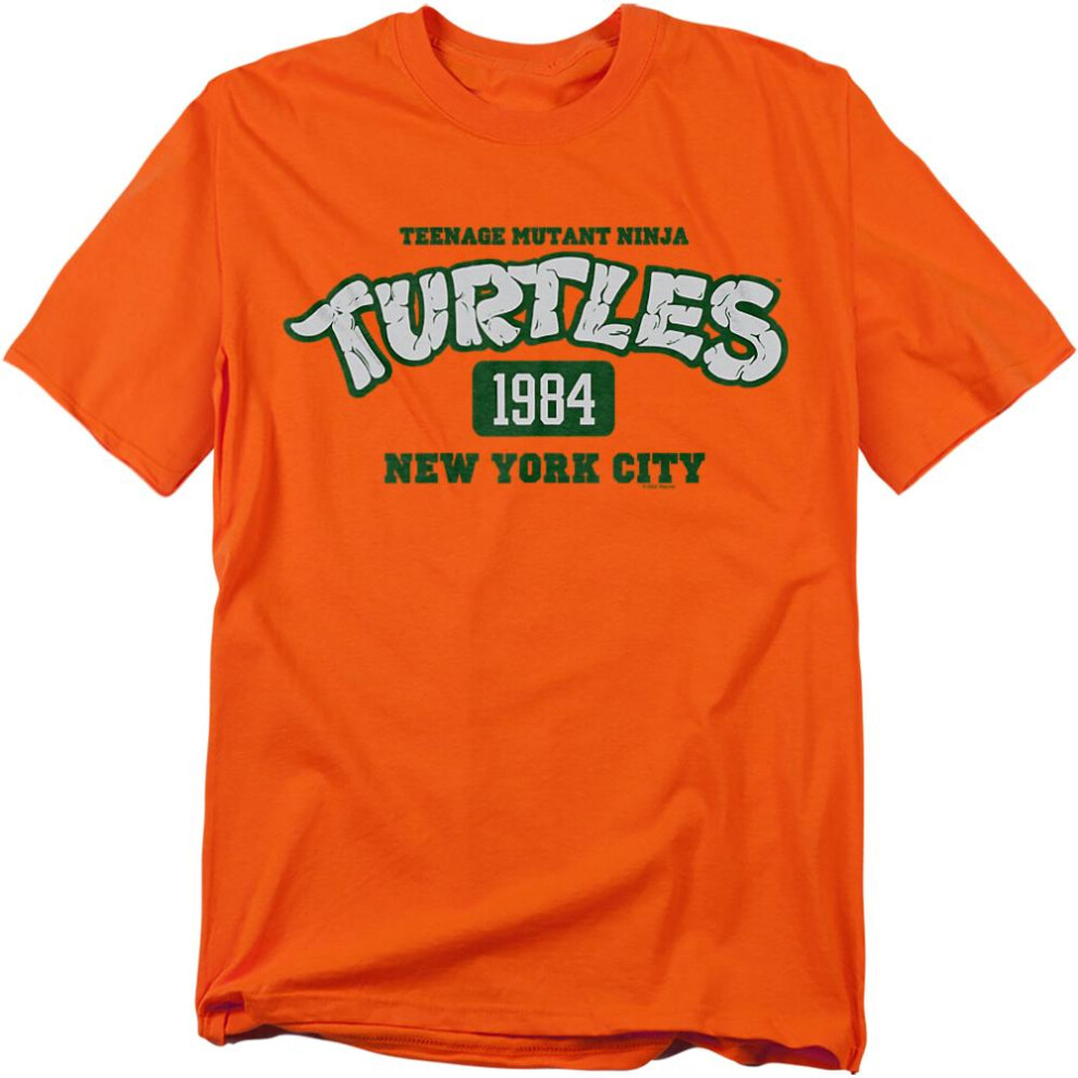 Teenage Mutant Ninja Turtles (L, ) Unisex Adult Est. 1984 New York City T-Shirt Orange