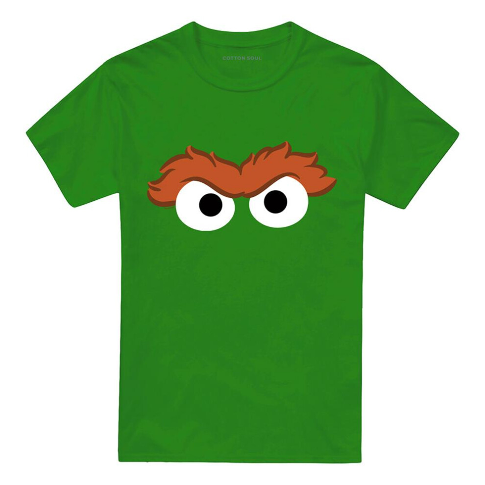 Sesame Street (3Xl, Kelly ) Unisex Adult Oscar The Grouch Eyes T-Shirt Green