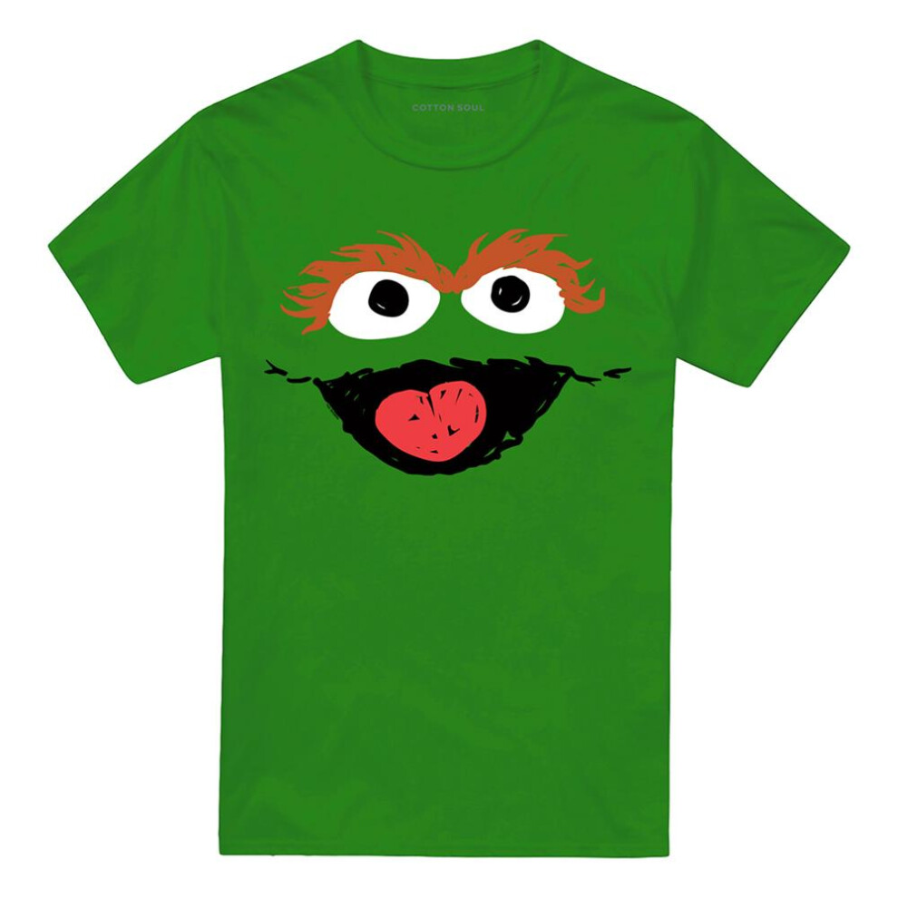 Sesame Street (3Xl, Kelly ) Unisex Adult Oscar The Grouch Sketch T-Shirt Green