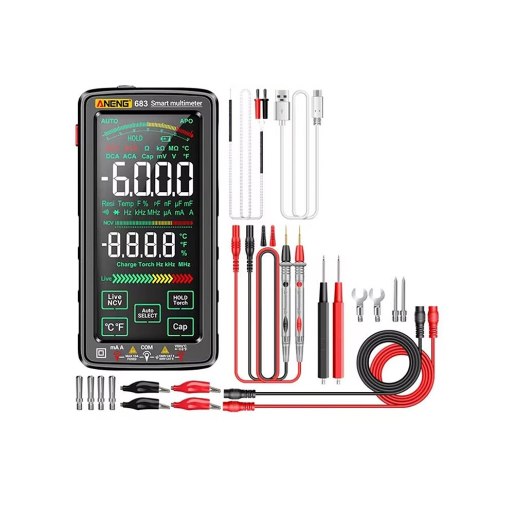 Aneng 683 Multimeter Rechargeable Touch 6000 Counts Multimetro Test Multitester Ac/ Voltage Tester Current Tool 4713759430351