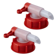 2 Stuks AH 23/61HF Aftapkraan voor 20L en 30L Jerrycans met DIN51 Schroefdraad, Buitendiameter 54,8 mm, Voedselveilige Schenktuit 23 mm