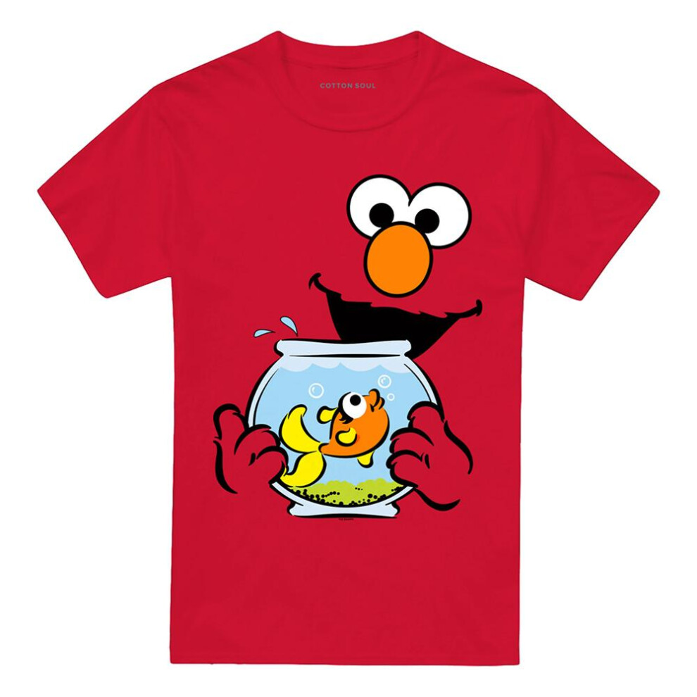 Sesame Street (Xxl, ) Unisex Adult Elmo & Dorothy Face T-Shirt Red
