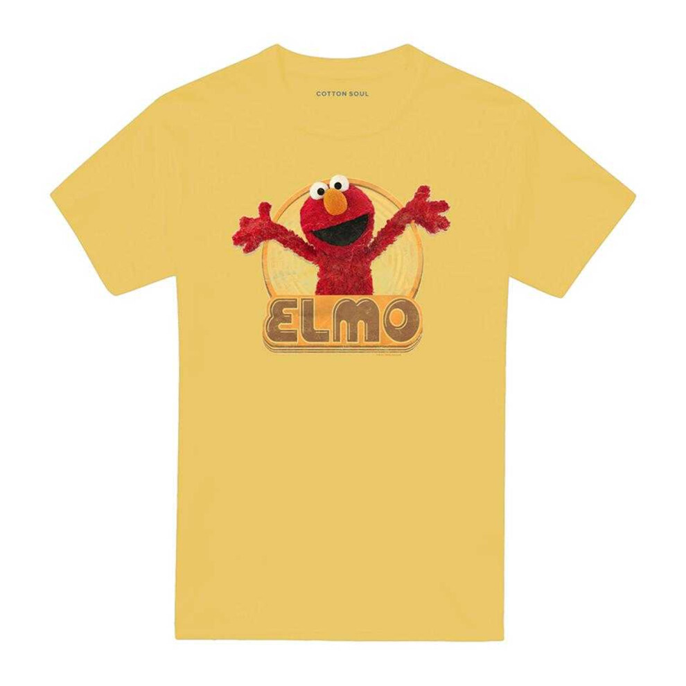 Sesame Street (Xl, Banana ) Unisex Adult Iron On Elmo T-Shirt Yellow