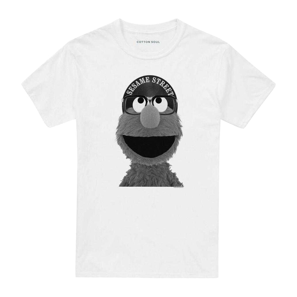 Sesame Street (4Xl, ) Unisex Adult Lee Elmo T-Shirt White