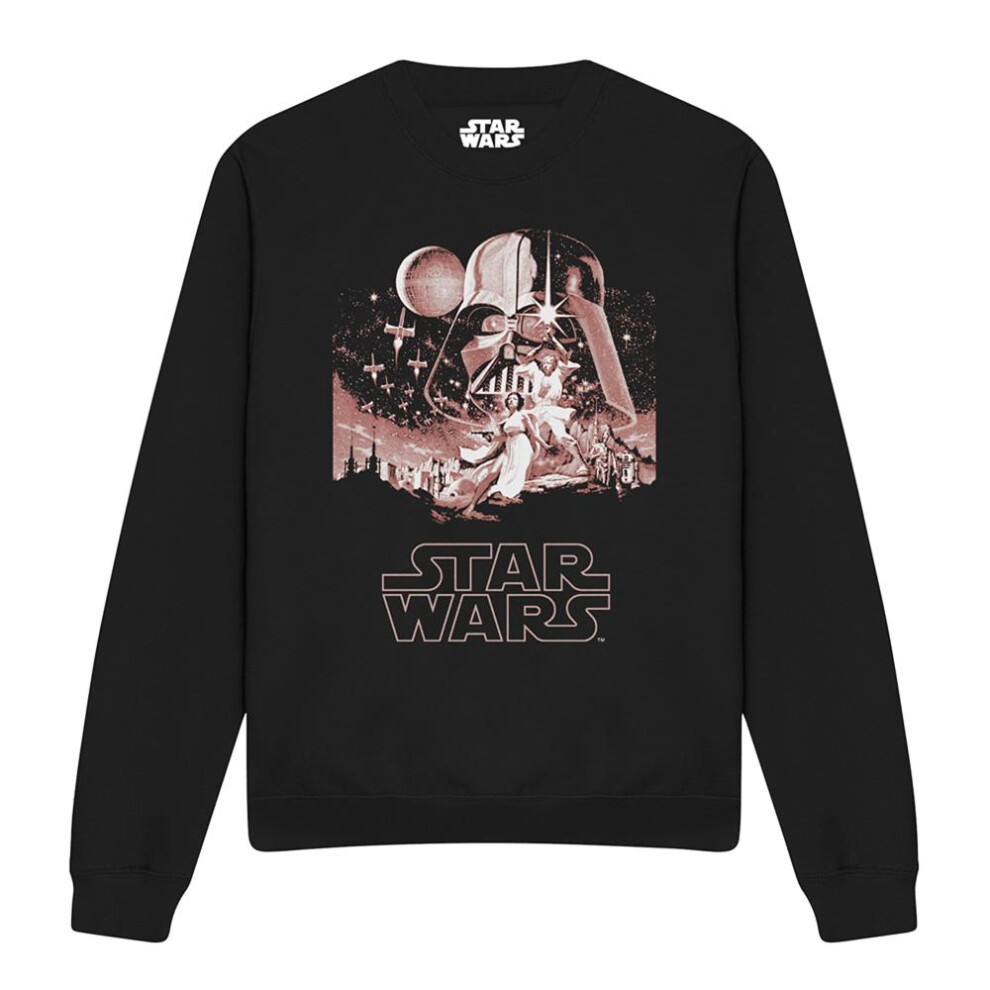 Star Wars (M, ) Womens/Ladies Vintage Poster Sweatshirt Black
