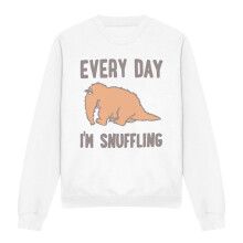 (XXL, White) Sesame Street Unisex Adult The Snuffle Shuffle Sweatshirt