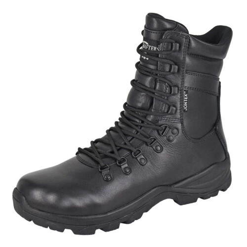 (10 UK, Black) Grafters Mens Commander Action Leather Combat Boots