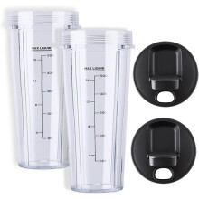 BN301 BN300C 20 OZ to Go Blender Replacement Cups for Nutri-Blender , 2 Pack Food Grade Portable Blender Jars